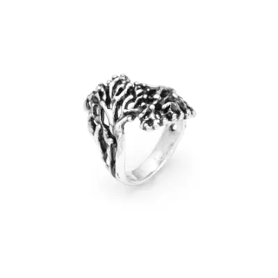 Coral Contrarié Ring טבעת כסף