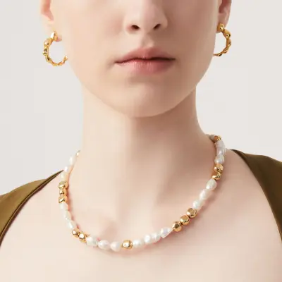 Riviera Necklace gold-plated  שרשרת כסף