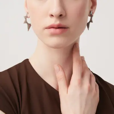 Rock Star Earrings עגילים כסף