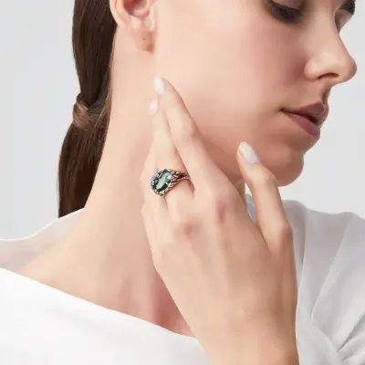 Eden Crocodile Ring טבעת כסף