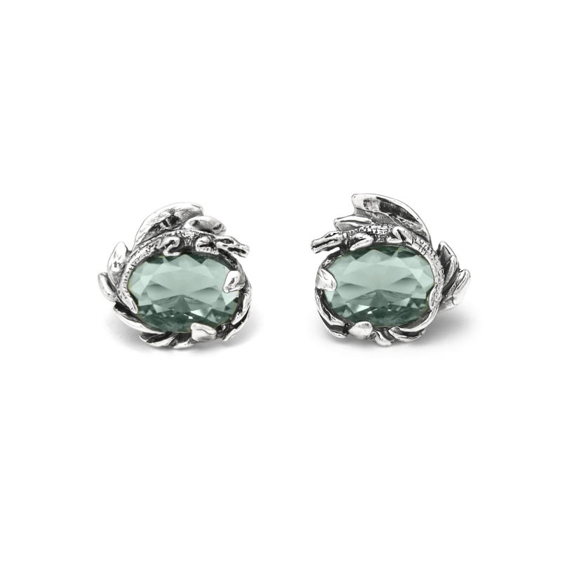 Eden Crocodile Earrings עגילים כסף