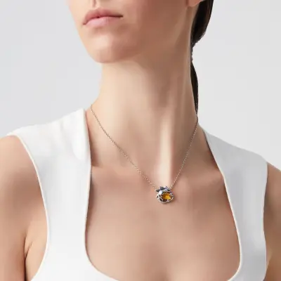 Eden Leopard Pendant שרשרת כסף