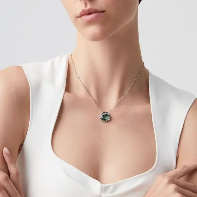 Eden Crocodile Pendant שרשרת כסף