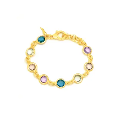 Multi Loop Bracelet gold-plated צמיד כסף