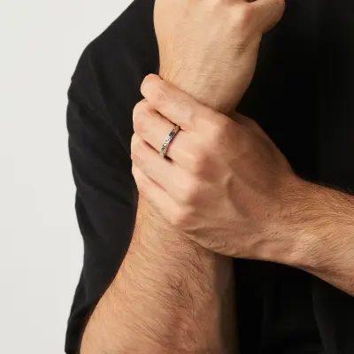 Hammered Tiny Ring טבעת כסף