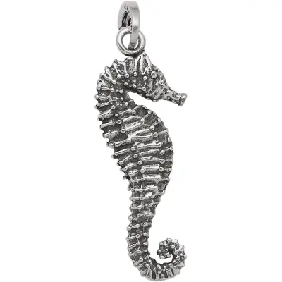 Big Sea Horse Charm  תליון כסף