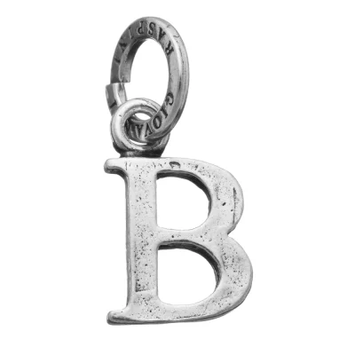 CHARM "B" LOGO  תליון כסף