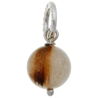 RUTILATED QUARTZ CHARM  תליון כסף