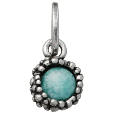 PERLAGE AMAZONITE CHARM  תליון כסף