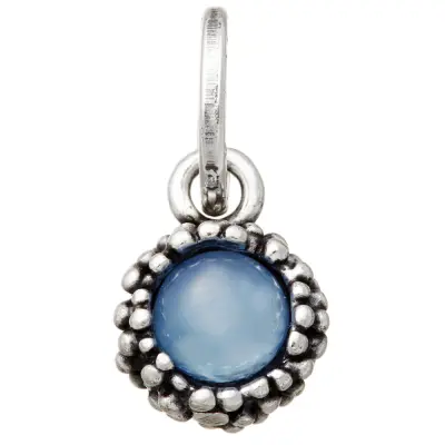 PERLAGE BLUE AGATE CHARM  תליון כסף