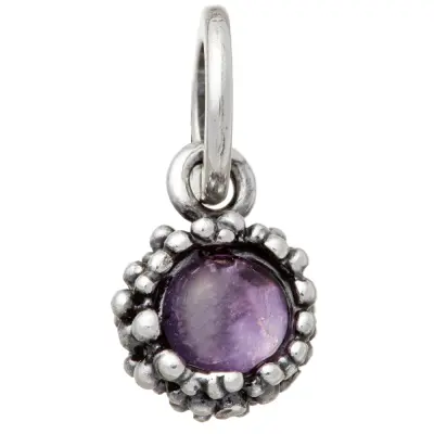 PERLAGE AMETHYST CHARM  תליון כסף