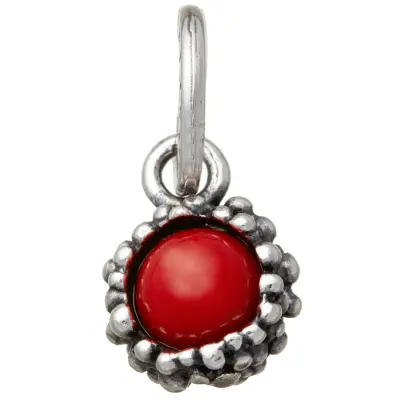 PERLAGE CORAL CHARM  תליון כסף