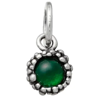 PERLAGE GREEN ONYX CHARM  תליון כסף