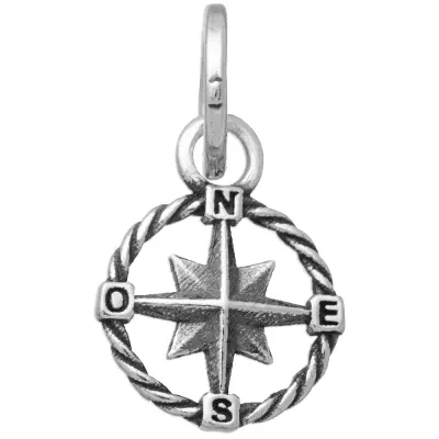 WIND ROSE MINI CHARM  תליון כסף