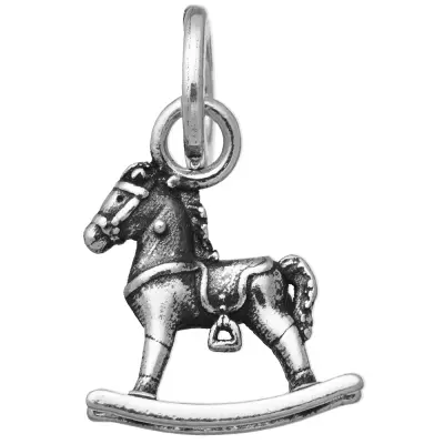 ROCKING HORSE MINI CHARM  תליון כסף