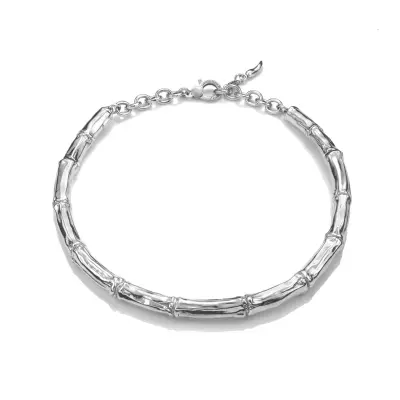 Bamboo Light Necklace שרשרת כסף