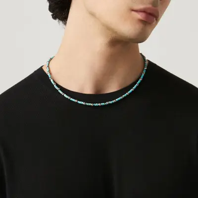 Howlite Tango Necklace שרשרת כסף