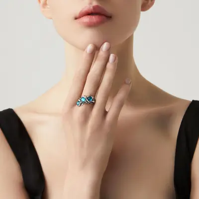 Posidonia Trilogy Ring טבעת כסף