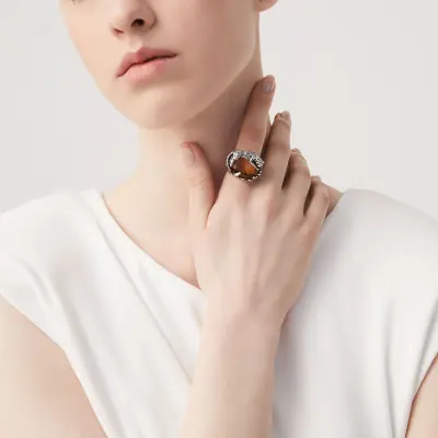 Color Leopard Ring טבעת כסף