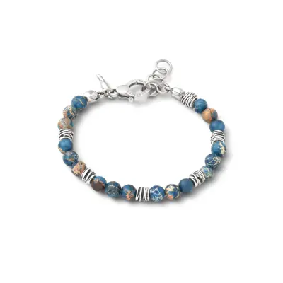 Light Blue Agate Tango Bracelet צמיד כסף