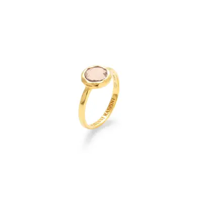 Powder Blush Loop Ring  gold-plated טבעת כסף