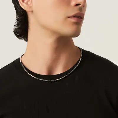 Grey Cubes Necklace שרשרת כסף