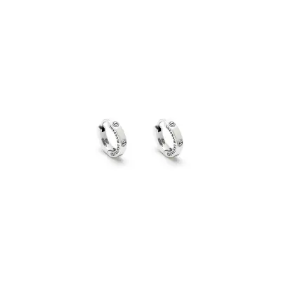 Huggie Screw Earrings עגילים כסף