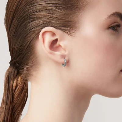 Huggie Crystal Small Earrings עגילים כסף