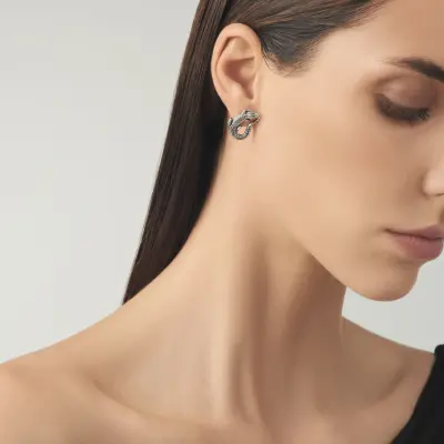 Crocodile Stud Earrings עגילים כסף