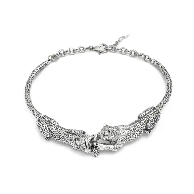 Leopards Necklace קולר כסף