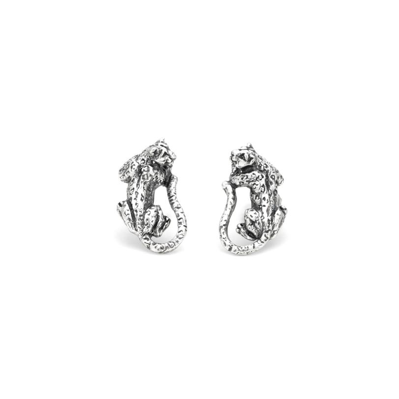 Leopard Stud Earrings עגילים כסף