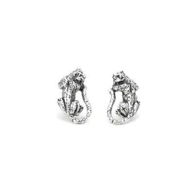 Leopard Stud Earrings עגילים כסף