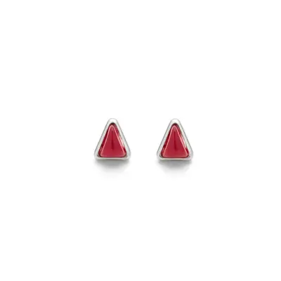 Red Blade Earrings עגילים כסף