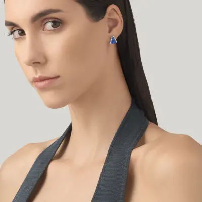 Blue Blade Earrings עגילים כסף