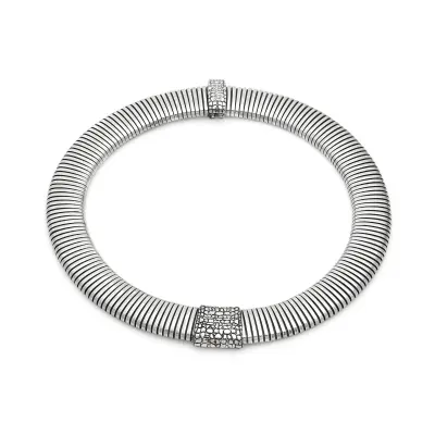 Croco Tubogas Necklace קולר כסף
