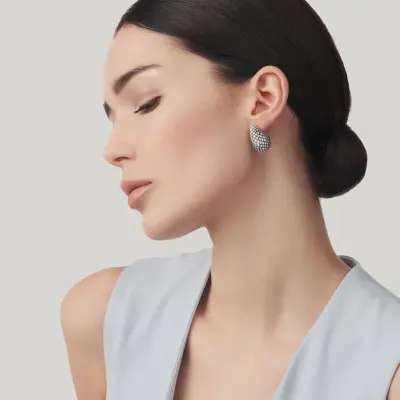 Snake Droplet Small Earrings עגילי כסף