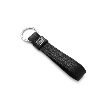 Embossed Leather Key Ring תליון כסף