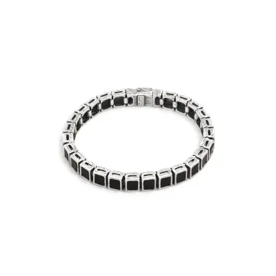 Box Tennis Bracelet צמיד כסף