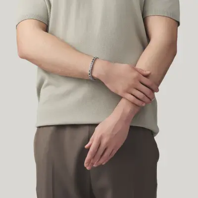 Box Tennis Bracelet צמיד כסף