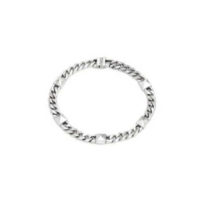 Studs Curb Chain Bracelet צמיד כסף