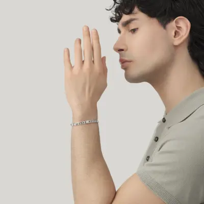 Studs Curb Chain Bracelet צמיד כסף