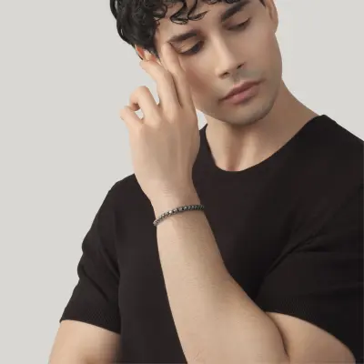 Black Veneziana Bracelet צמיד כסף