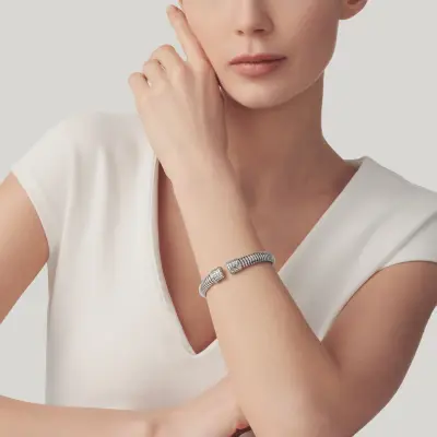 Croco Tubogas Small Cuff צמיד כסף