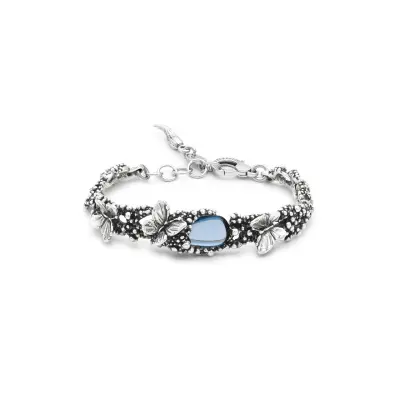 Blue Butterfly Bracelet צמיד כסף