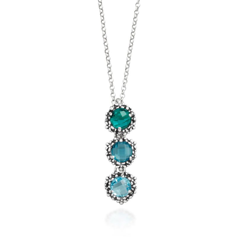 Blue Ivy Drop Pendant תליון כסף