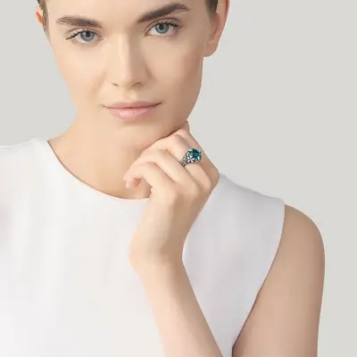 Blue Ivy Big Ring טבעת כסף