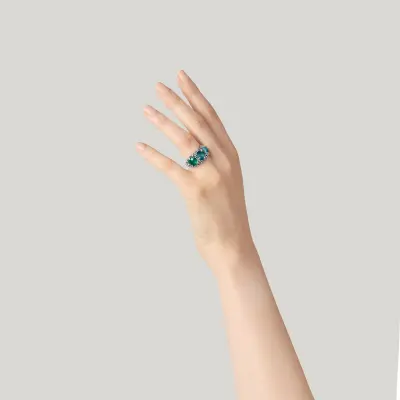 Blue Ivy Trilogy Ring טבעת כסף