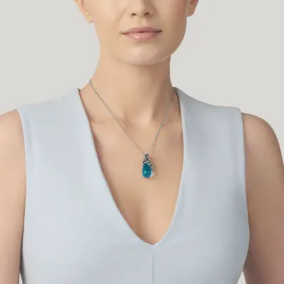 Ocean Drop Pendant  שרשרת בסף