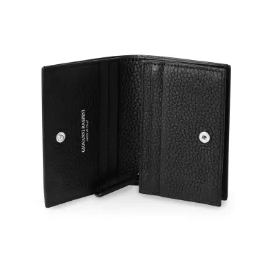 Embossed Leather Inside Pocket Wallet With Zip Closure ארנק עור