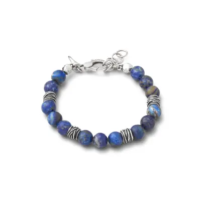 Lapis Lazuli Big Tango Bracelet צמיד כסף